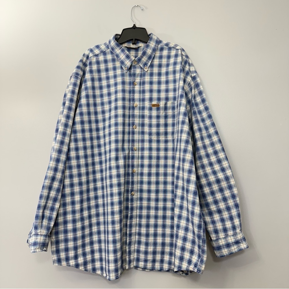 CARHARTT RUGGED WORKWEAR PLAID BUTTON DOWN SHIRT sz 3X